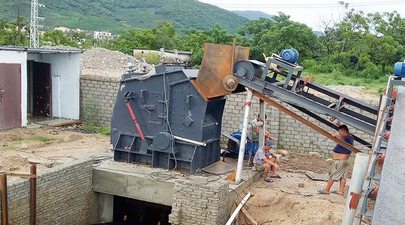 Marble crushing processing site in Jinan, Shandong